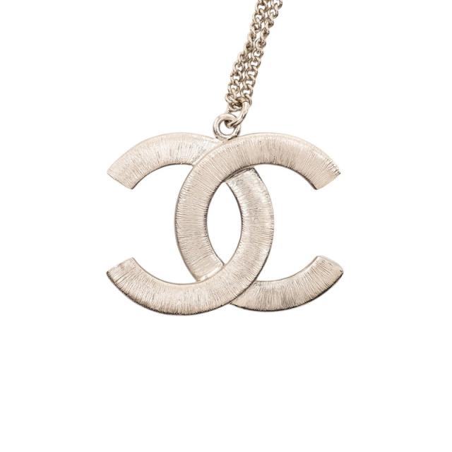 シャネル ココマーク ラインストーン ネックレス シルバー ブラック メタル レディース CHANEL 【中古】_1