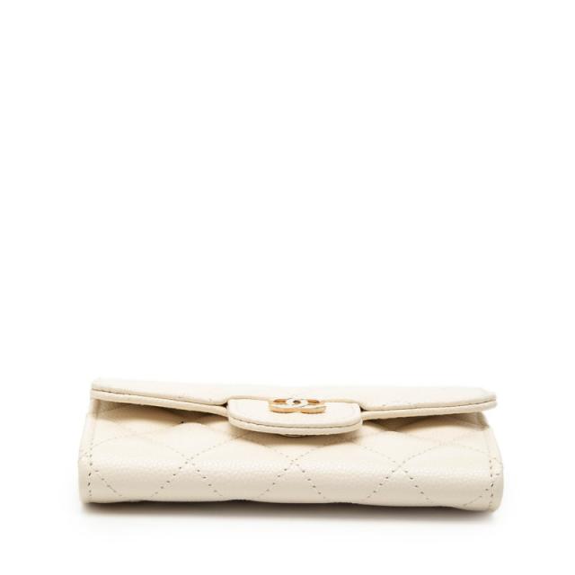 シャネル ココマーク マトラッセ コインケース 小銭入れ AP0214 ホワイト キャビアスキン レディース CHANEL 【中古】_2