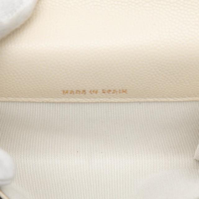 シャネル ココマーク マトラッセ コインケース 小銭入れ AP0214 ホワイト キャビアスキン レディース CHANEL 【中古】_3