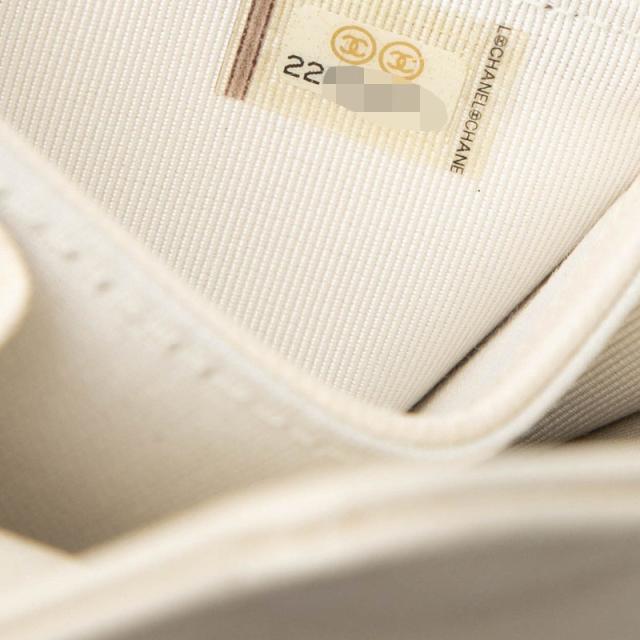 シャネル ココマーク マトラッセ コインケース 小銭入れ AP0214 ホワイト キャビアスキン レディース CHANEL 【中古】_5