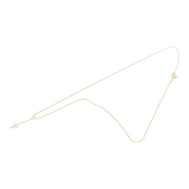 K18YG イエローゴールド ダイヤ0.10ct ダイヤ0.10ct クロスモチーフ ペンダント ネックレス レディース 中古_1