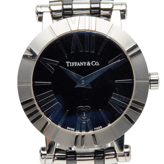 ティファニー アトラス 腕時計 Z1300.11.11A10A00A クオーツ ブラック文字盤 ステンレススチール レディース TIFFANY&amp;Co. 【中古】
