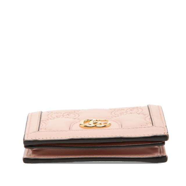 グッチ GGマトラッセ GGロゴ キルティング 二つ折り財布 723786 ピンク レザー レディース GUCCI 【中古】_2