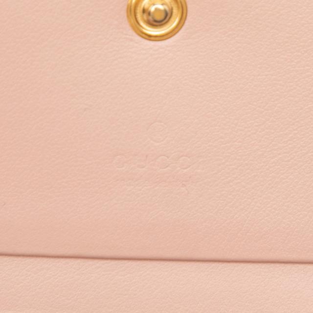 グッチ GGマトラッセ GGロゴ キルティング 二つ折り財布 723786 ピンク レザー レディース GUCCI 【中古】_5