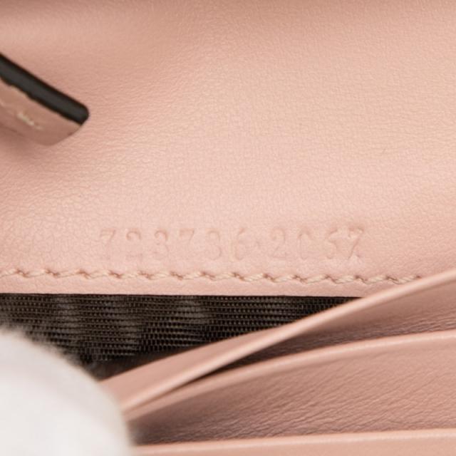 グッチ GGマトラッセ GGロゴ キルティング 二つ折り財布 723786 ピンク レザー レディース GUCCI 【中古】_6