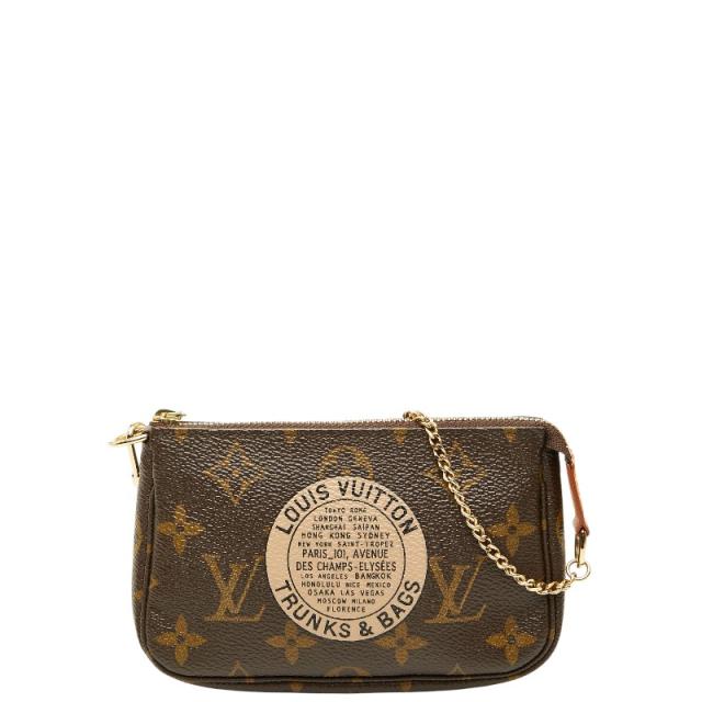 ルイ ヴィトン モノグラム ミニ ポシェット アクセソワール T&B ポーチ ハンドバッグ M60153 ブラウン PVC LOUIS VUITTON 【中古】