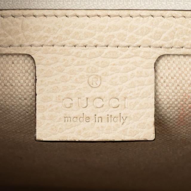 グッチ ロゴプリント ショルダーバッグ 523591 ホワイト マルチカラー レザー レディース GUCCI 【中古】_4