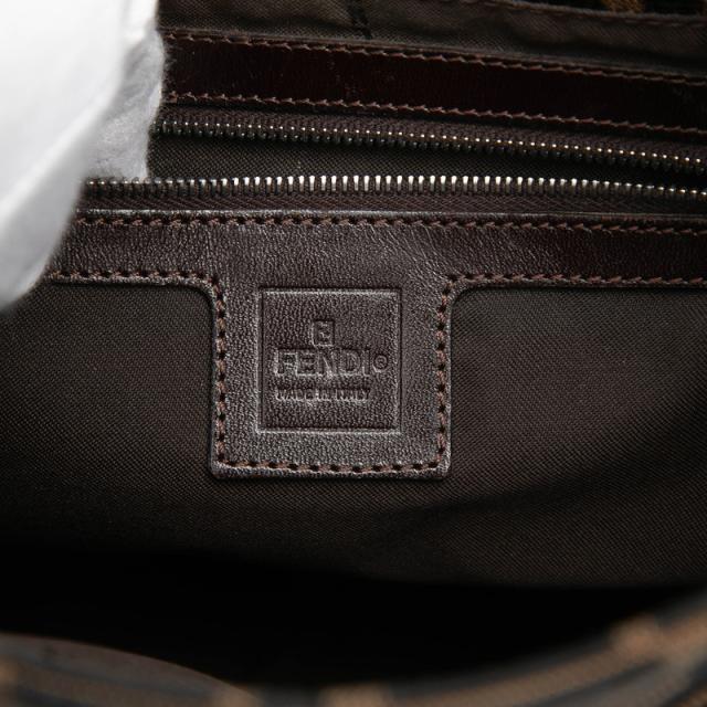 フェンディ ズッカ マンマバケット ハンドバッグ ショルダーバッグ ブラウン キャンバス レザー レディース FENDI 【中古】_5