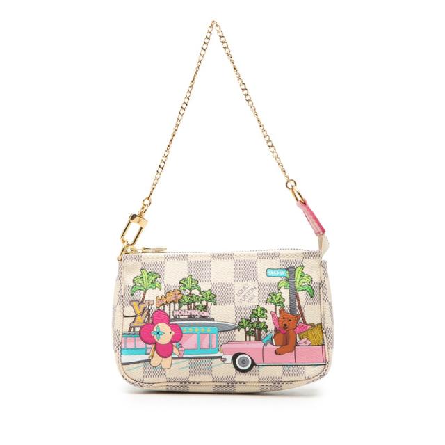 ルイ ヴィトン ダミエ アズール ヴィヴィエンヌ ミニ ポシェット アクセソワール ポーチ ミニハンドバッグ N60487 LOUIS VUITTON【中古】