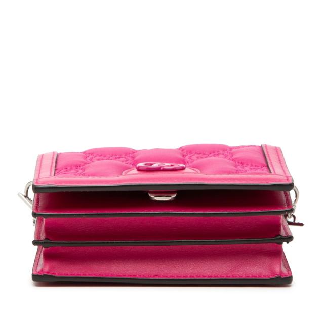 グッチ GGマーモント マトラッセ ミニ チェーン ハンドバッグ ショルダーバッグ 2WAY 723777 ピンク ナイロン レザー GUCCI 【中古】_2