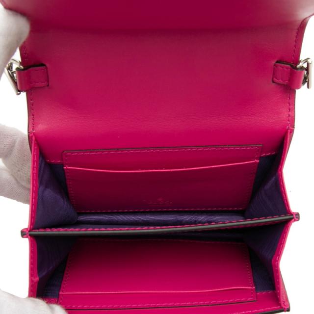 グッチ GGマーモント マトラッセ ミニ チェーン ハンドバッグ ショルダーバッグ 2WAY 723777 ピンク ナイロン レザー GUCCI 【中古】_3