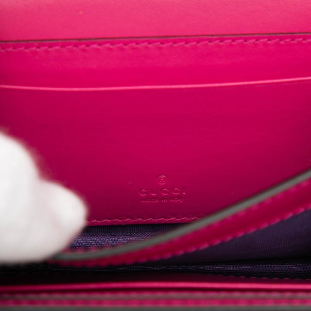グッチ GGマーモント マトラッセ ミニ チェーン ハンドバッグ ショルダーバッグ 2WAY 723777 ピンク ナイロン レザー GUCCI 【中古】_4