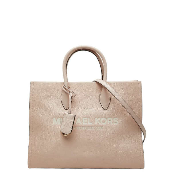 マイケルコース MIRELLA EW トート ミディアム ハンドバッグ ショルダーバッグ 2WAY ライトピンク レザー Michael Kors 【中古】