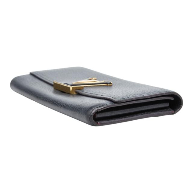 ルイ ヴィトン ポルトフォイユ カプシーヌ 二つ折り財布 長財布 M61248 ブラック トリヨンレザー レディース LOUIS VUITTON 【中古】_3