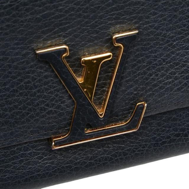 ルイ ヴィトン ポルトフォイユ カプシーヌ 二つ折り財布 長財布 M61248 ブラック トリヨンレザー レディース LOUIS VUITTON 【中古】_5