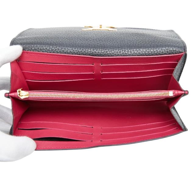ルイ ヴィトン ポルトフォイユ カプシーヌ 二つ折り財布 長財布 M61248 ブラック トリヨンレザー レディース LOUIS VUITTON 【中古】_8