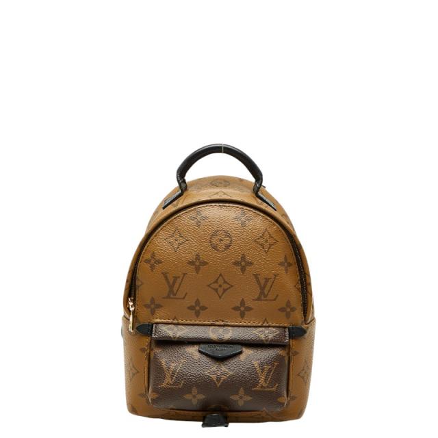 ルイ ヴィトン モノグラムリバース パームスプリングス ミニ リュック デイパック バックパック M44872 ブラウン LOUIS VUITTON【中古】