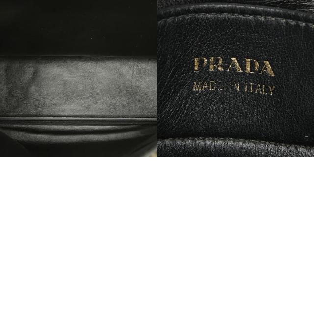 プラダ 三角ロゴプレート キュイール ダブルバッグ トートバッグ B2756T ホワイト アイボリー サフィアーノレザー PRADA 【中古】_9