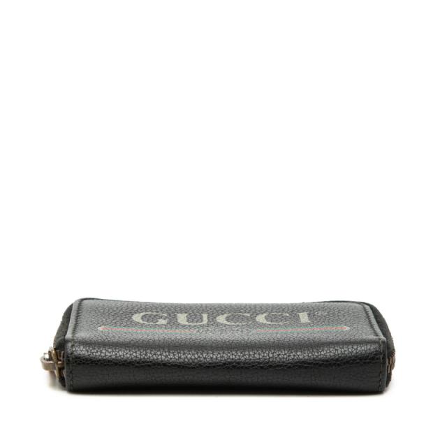 グッチ インターロッキングG ラウンドファスナー コインケース 小銭入れ 496319 ブラック レザー レディース GUCCI 【中古】_2