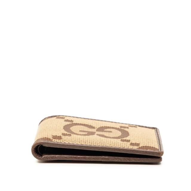 グッチ ジャンボGG 二つ折り財布 699308 ブラウン キャンバス レザー レディース GUCCI 【中古】_2
