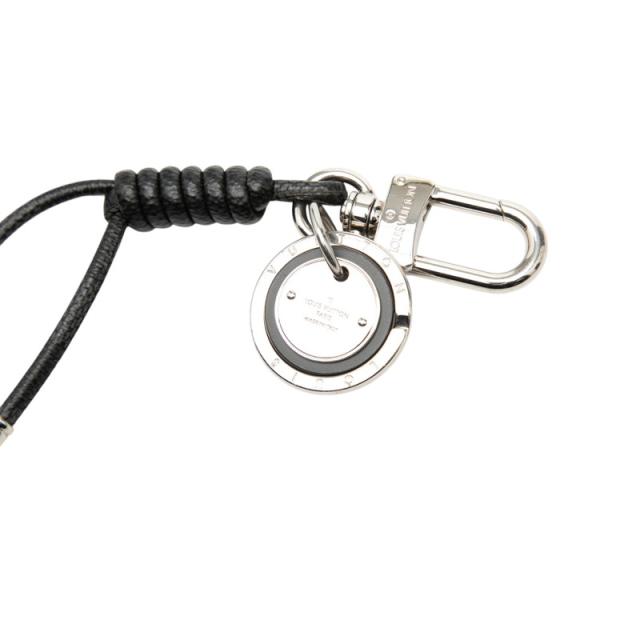 ルイ ヴィトン ダミエ グラフィット バッグチャーム キーホルダー レザーロープ M67224 ブラック メタル PVC LOUIS VUITTON 【中古】_2