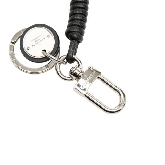 ルイ ヴィトン ダミエ グラフィット バッグチャーム キーホルダー レザーロープ M67224 ブラック メタル PVC LOUIS VUITTON 【中古】_3