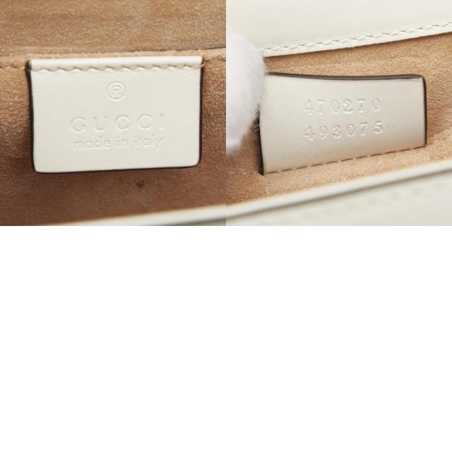 グッチ シルヴィ ミニハンドバッグ ショルダーバッグ 2WAY 470270 ホワイト レザー レディース GUCCI 【中古】_9