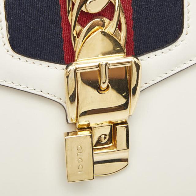 グッチ シルヴィ ミニハンドバッグ ショルダーバッグ 2WAY 470270 ホワイト レザー レディース GUCCI 【中古】_7