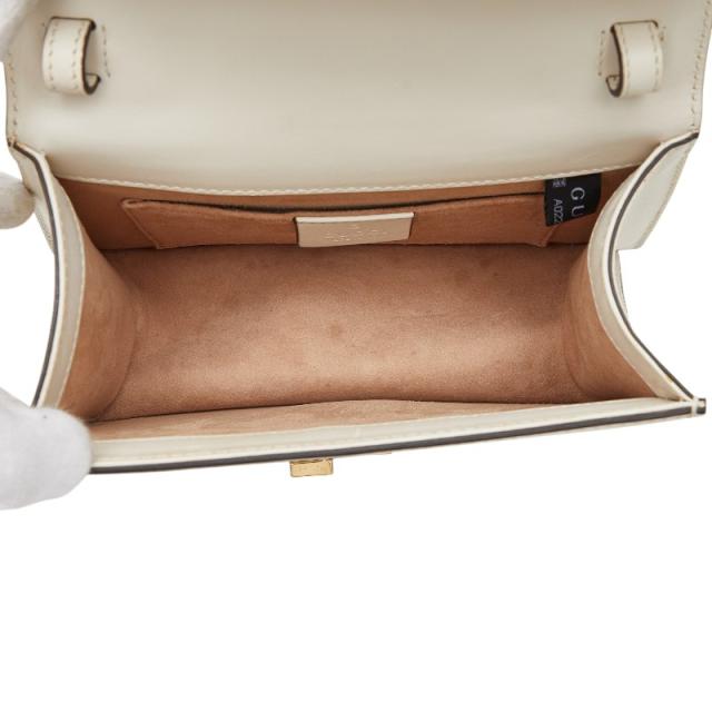 グッチ シルヴィ ミニハンドバッグ ショルダーバッグ 2WAY 470270 ホワイト レザー レディース GUCCI 【中古】_8