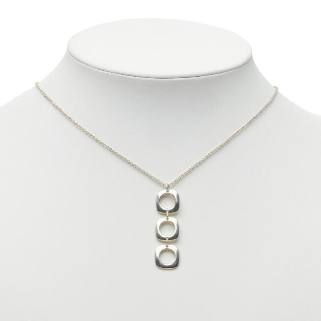 ティファニー トリプル スクエア クッション チェーン ペンダント ネックレス シルバー SV925 シルバー レディース TIFFANY&amp;Co. 【中古】_7