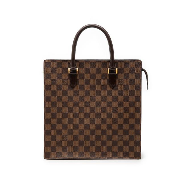 ルイ ヴィトン ダミエ ヴェニスPM トートバッグ ハンドバッグ N51145 ブラウン PVC レザー レディース LOUIS VUITTON 【中古】