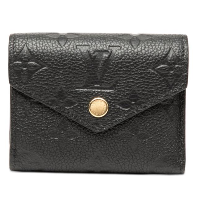 ルイ ヴィトン モノグラム アンプラント ポルトフォイユ ゾエ 三つ折り財布 M62935 ノワール ブラック レザー LOUIS VUITTON 【中古】