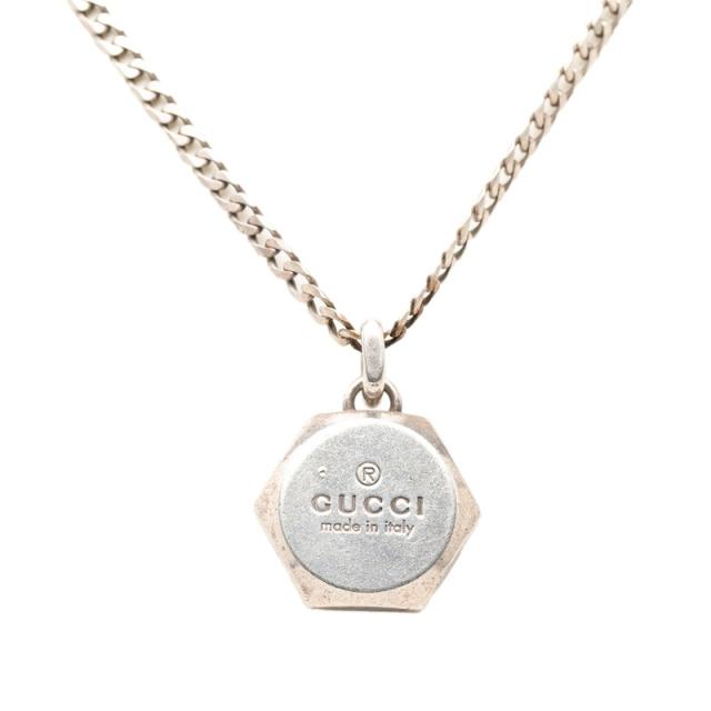 グッチ ヘキサゴン ネックレス SV925 シルバー メンズ GUCCI 【中古】