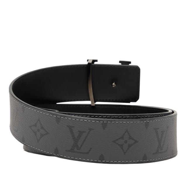 ルイ ヴィトン モノグラム エクリプス ベルト LVイニシャル 40MM リバーシブル 95/38 M0285 グレー ブラック LOUIS VUITTON 【中古】_2