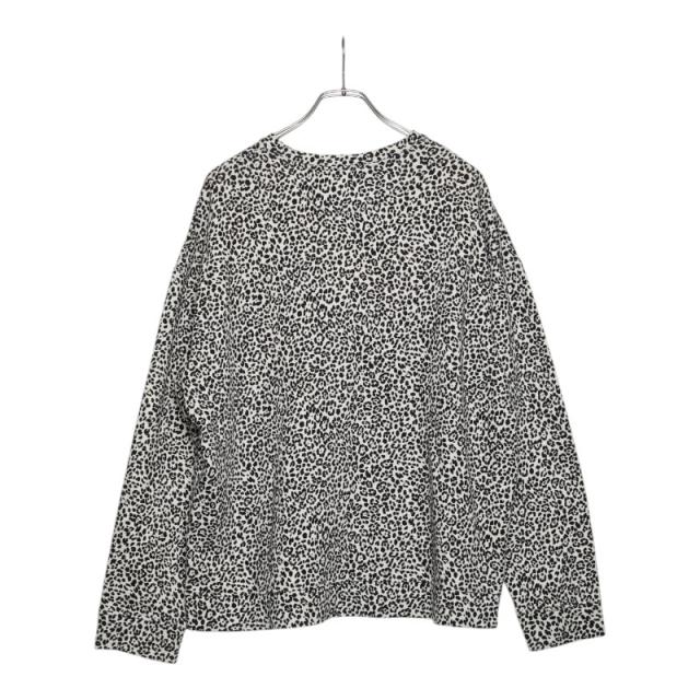 ヴァレンティノ ロゴプリント レオパード スウェット トレーナー サイズ L ブラック ホワイト コットン ポリウレタン VALENTINO 【中古】_1