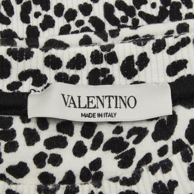 ヴァレンティノ ロゴプリント レオパード スウェット トレーナー サイズ L ブラック ホワイト コットン ポリウレタン VALENTINO 【中古】_2