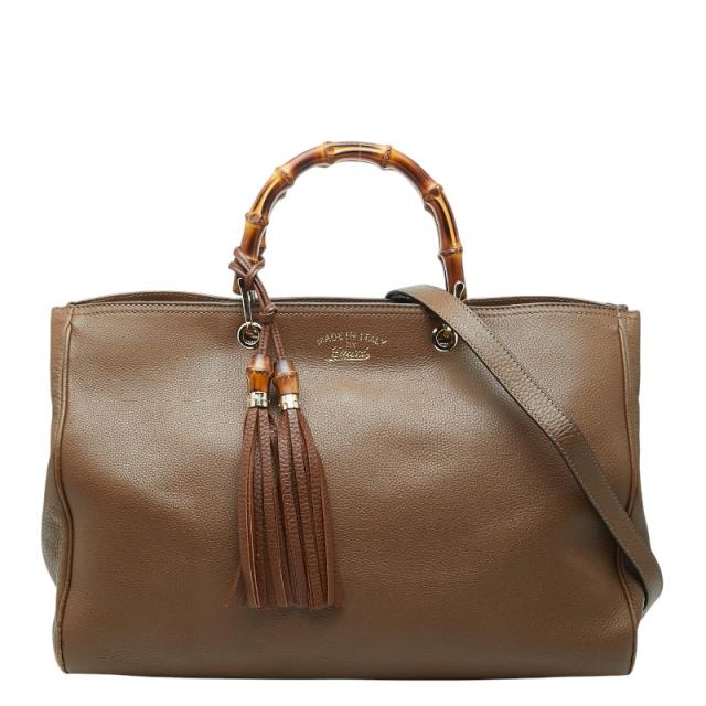 グッチ バンブー タッセル ハンドバッグ ショルダーバッグ 2WAY 323658 