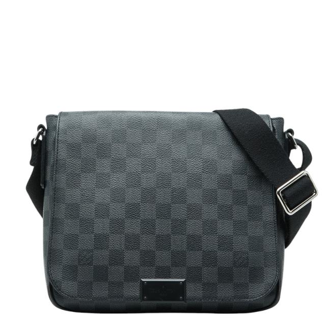 ルイ ヴィトン ダミエ グラフィット ディストリクトPM 斜め掛け ショルダーバッグ N41260 グレー PVC メンズ LOUIS VUITTON 【中古】