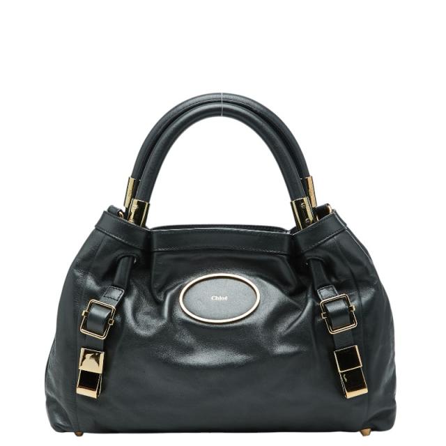 クロエ ヴィクトリア ハンドバッグ ブラック レザー レディース Chloe 【中古】