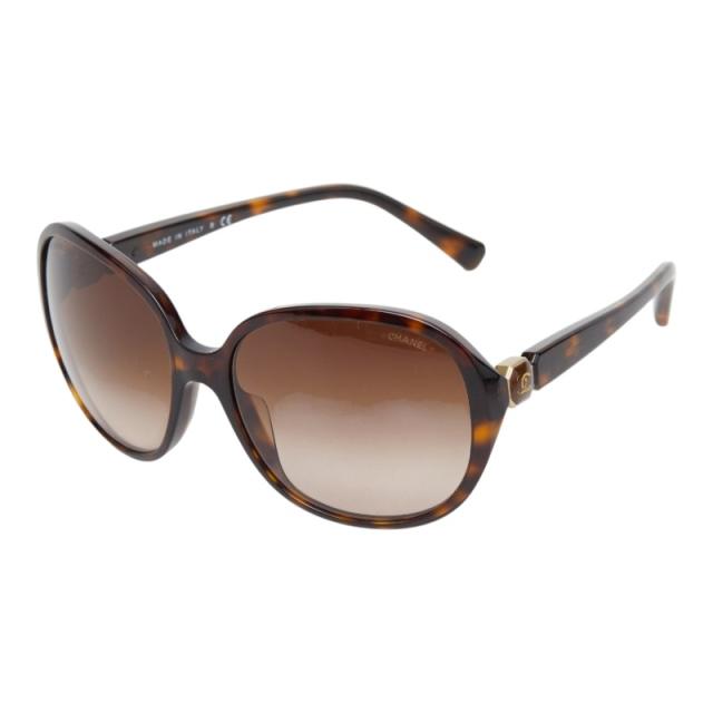 シャネル ココマーク サングラス 58□17 135 5285 A ブラウン プラスチック レディース CHANEL 【中古】