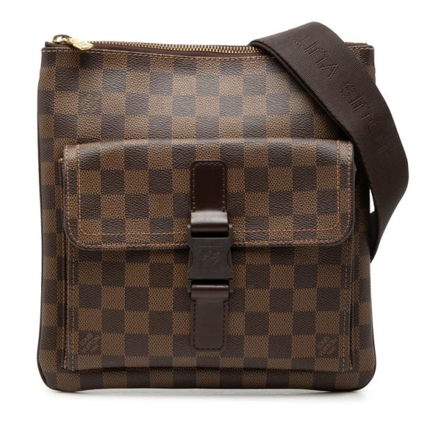ルイ ヴィトン ダミエ ポシェット メルヴィール 斜め掛け ショルダーバッグ N51127 ブラウン PVC レザー LOUIS VUITTON 【中古】