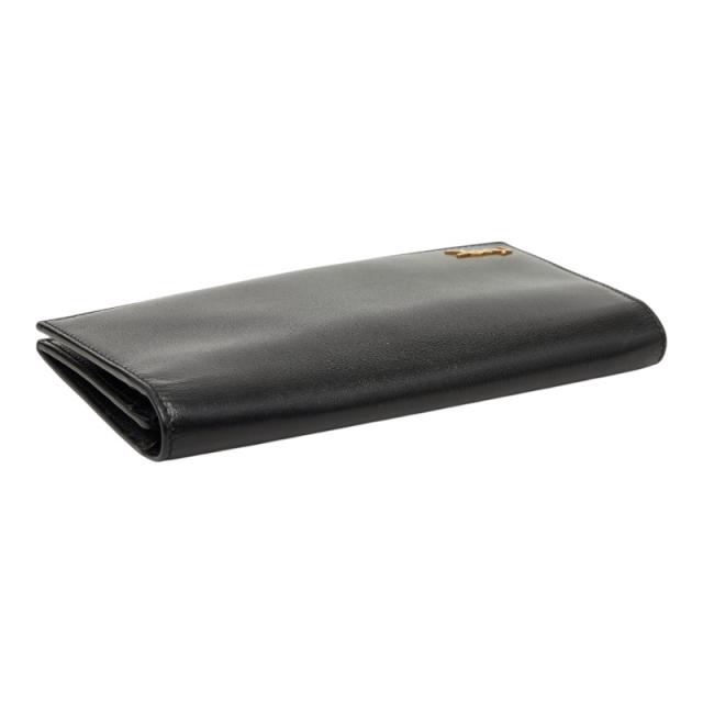サンローラン YSLロゴ 二つ折り 長財布 ブラック レザー レディース SAINT LAURENT 【中古】_4
