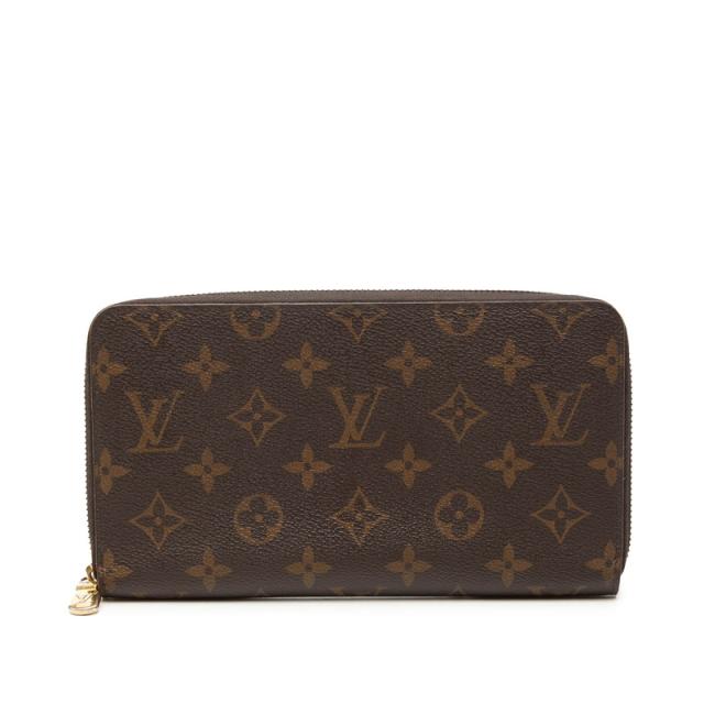 ルイ ヴィトン モノグラム ジッピー オーガナイザー ラウンドファスナー 長財布 M62581 ブラウン PVC レザー LOUIS VUITTON 【中古】