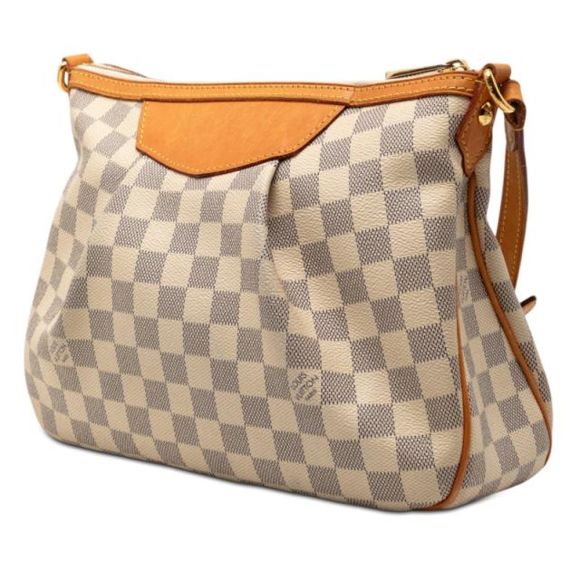 ルイ ヴィトン ダミエ アズール シラク—サPM 斜め掛け ショルダーバッグ N41113 ホワイト PVC レザー レディース LOUIS VUITTON 【中古】_1