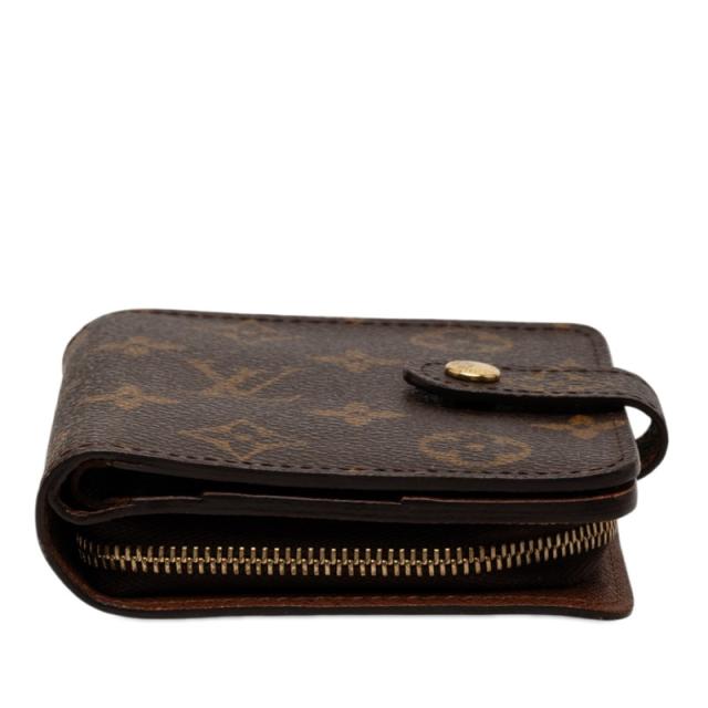 ルイ ヴィトン モノグラム コンパクトジップ 二つ折り財布 M61667 ブラウン PVC レザー レディース LOUIS VUITTON 【中古】_2