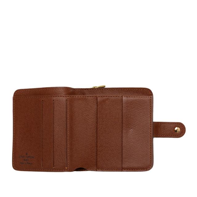 ルイ ヴィトン モノグラム コンパクトジップ 二つ折り財布 M61667 ブラウン PVC レザー レディース LOUIS VUITTON 【中古】_3