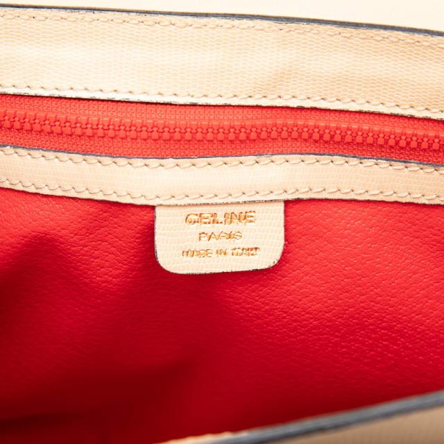 セリーヌ ハンドバッグ ショルダーバッグ ベージュ レザー レディース CELINE 【中古】_4