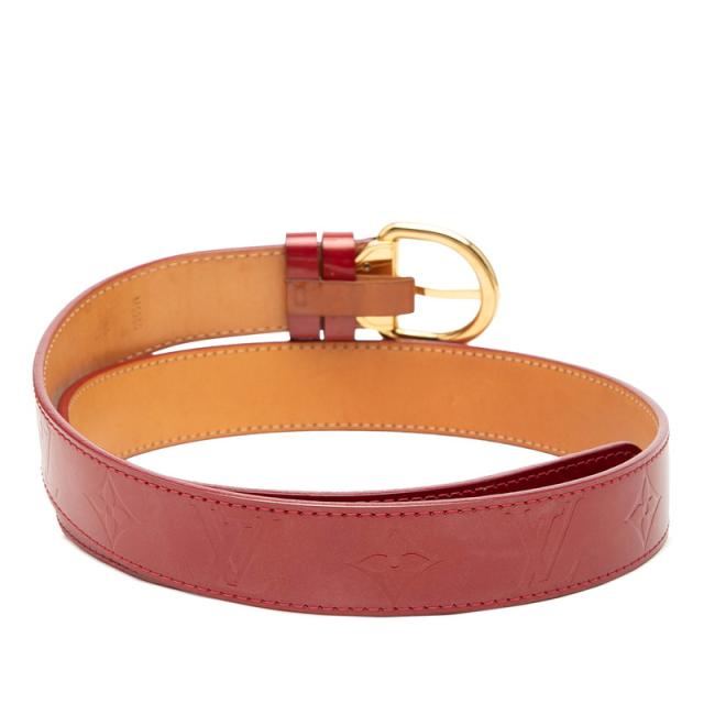ルイ ヴィトン モノグラム ヴェルニ サンチュール ベルト サイズ:80/32 M6980 ポムダムール レッド LOUIS VUITTON 【中古】_2