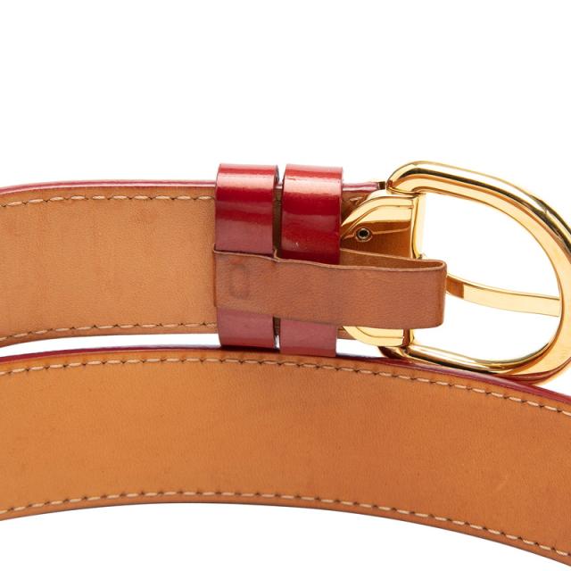 ルイ ヴィトン モノグラム ヴェルニ サンチュール ベルト サイズ:80/32 M6980 ポムダムール レッド LOUIS VUITTON 【中古】_4
