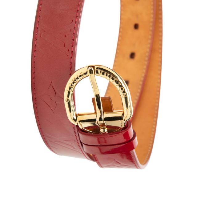 ルイ ヴィトン モノグラム ヴェルニ サンチュール ベルト サイズ:80/32 M6980 ポムダムール レッド LOUIS VUITTON 【中古】_3